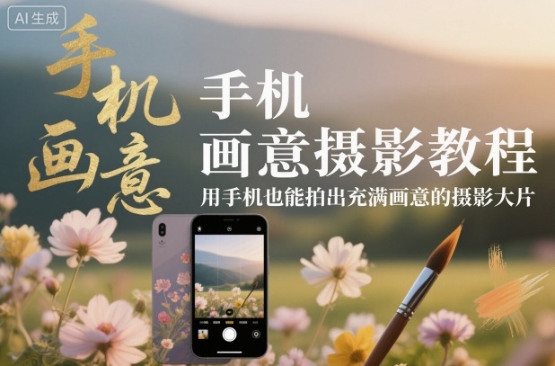 手机画意摄影教程，用手机也能拍出充满画意的摄影大片-玖易创客