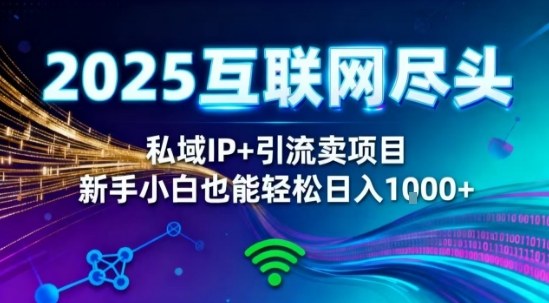 2025网创尽头王炸项目!私域IP+精准引流,新手小白在家躺賺日入1k,零经验也能上手【揭秘】-玖易创客