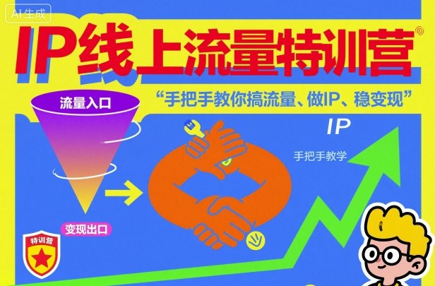 IP线上流量特训营，手把手教你搞流量、做IP、稳变现-玖易创客