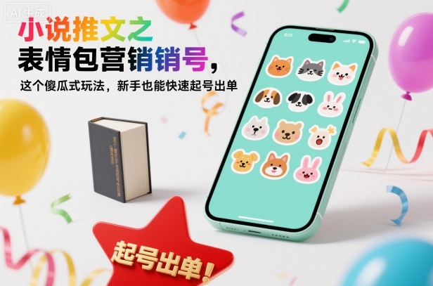 小说推文之表情包营销号，这个傻瓜式玩法，新手也能快速起号出单-玖易创客