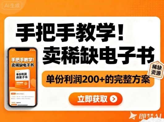 手把手教学！在小红书卖稀缺电子书，单份利润2张+的完整方案-玖易创客