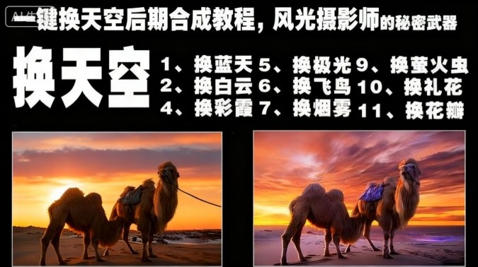 一键换天空后期合成教程，风光摄影师的秘密武器-玖易创客