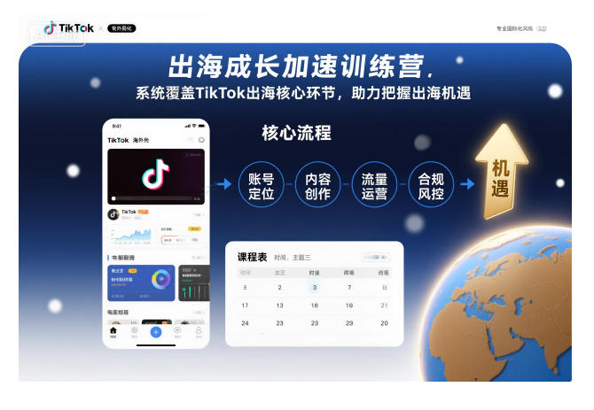 出海成长加速训练营，系统覆盖TikTok出海核心环节，助力把握出海机遇(更新)-玖易创客