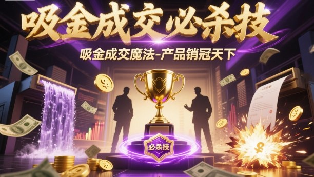 吸金成交必杀技，吸金成交魔法-产品销冠天下-玖易创客
