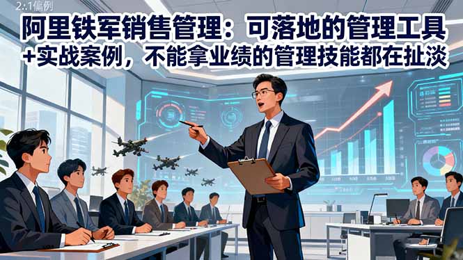 阿里铁军销售管理：可落地的管理工具+实战案例，不能拿业绩的管理都在扯淡-玖易创客