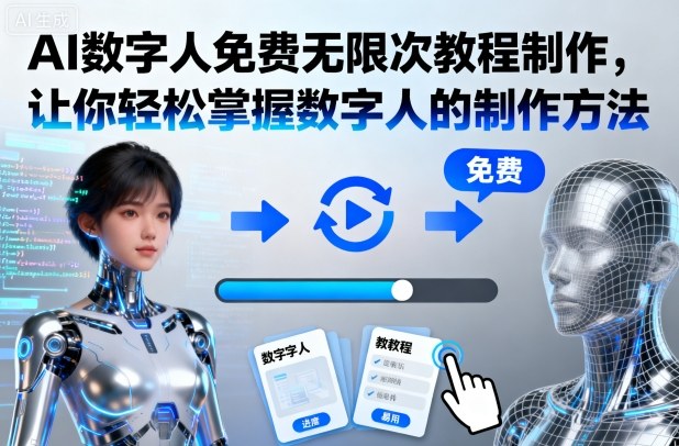 AI数字人免费无限次教程制作，让你轻松掌握数字人的制作方法-玖易创客
