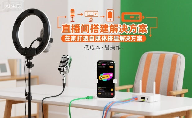 直播间搭建解决方案,在家打造自媒体搭建解决方案-玖易创客