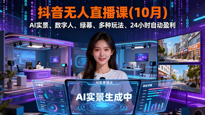 抖音无人直播课(10月-玖易创客
