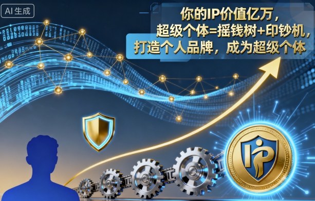 你的IP价值亿万,超级个体=摇钱树+印钞机,打造个人品牌,成为超级个体-玖易创客